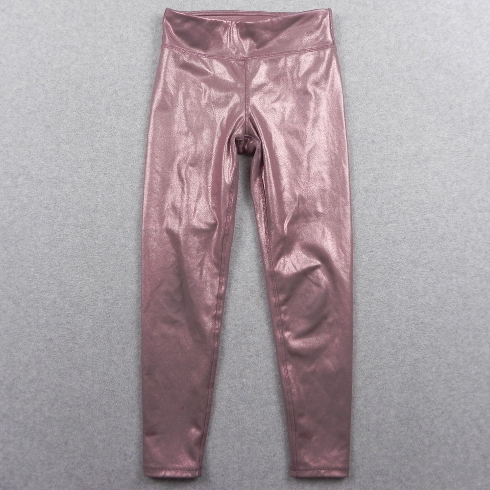 Gap Fit Leggings Girls Large Pull-On Yoga Pants Stretch Flex Pink Shimmer